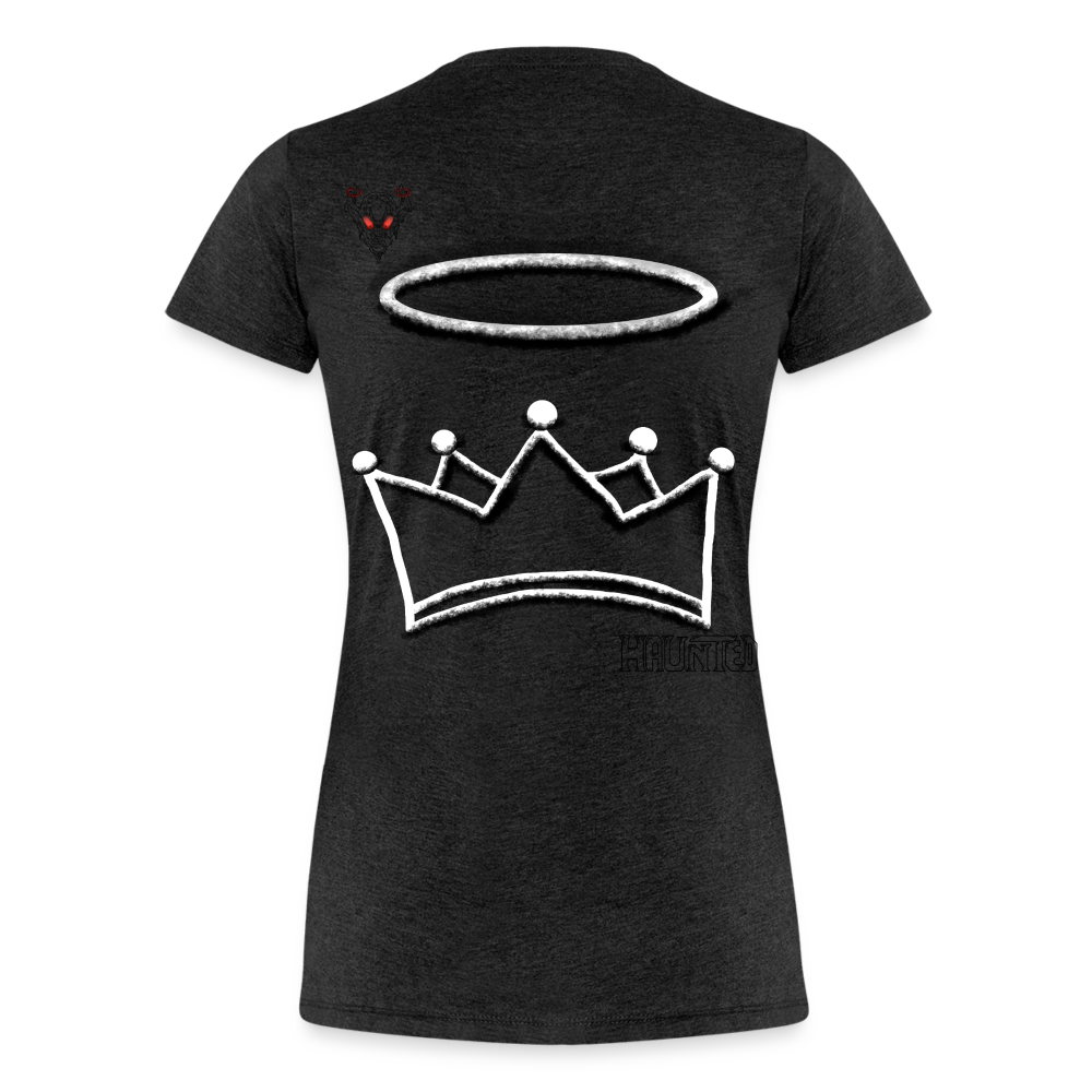 Woman T-Shirt Crown and Ring Dark - Anthrazit