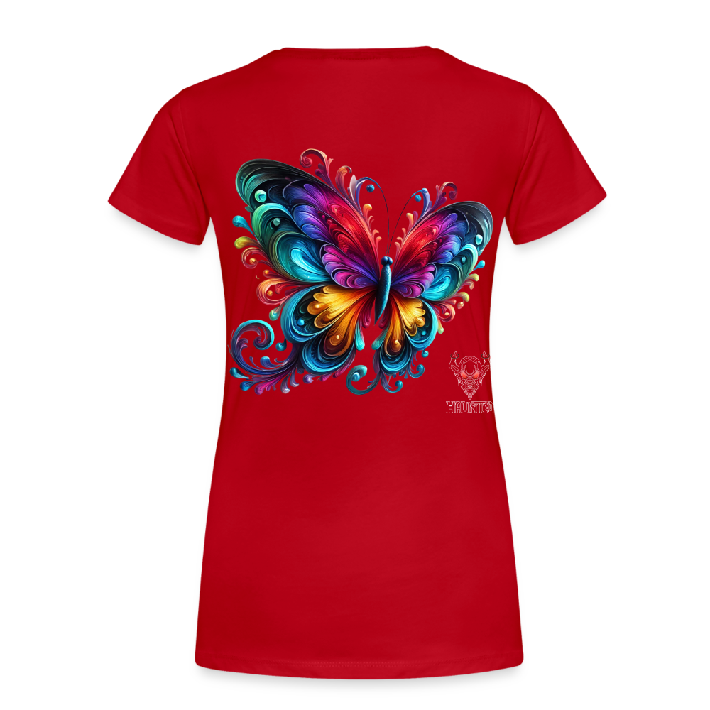 Woman T-Shirt Radiant Butterfly Art - Rot