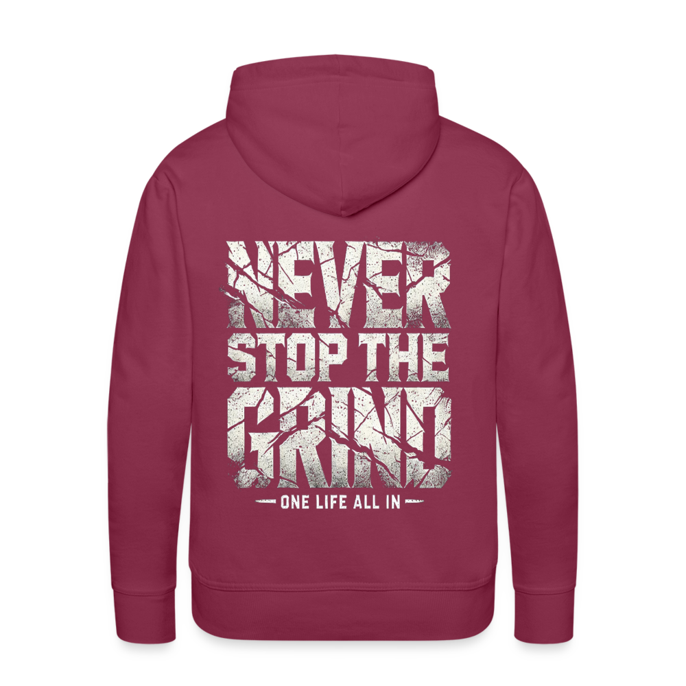Men Hoodie Never Stop The Grind - Bordeaux