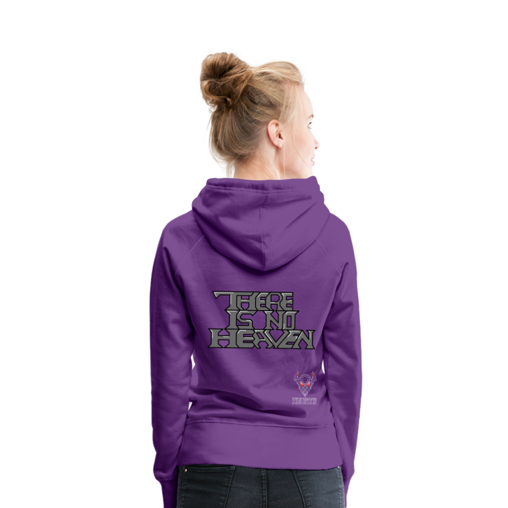 Woman Hoodie There Is No Heaven Text - Purple