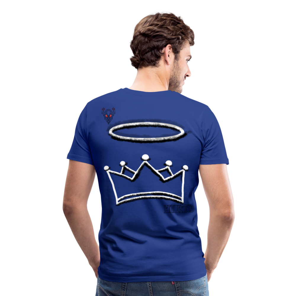 Man T-Shirt Crown and Ring Dark - Königsblau