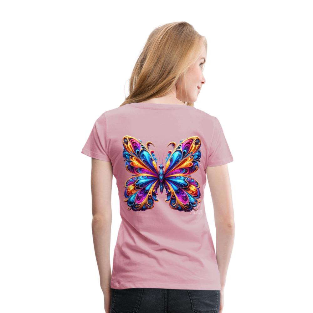 Woman T-Shirt Vibrant Butterfly Elegance - Hellrosa