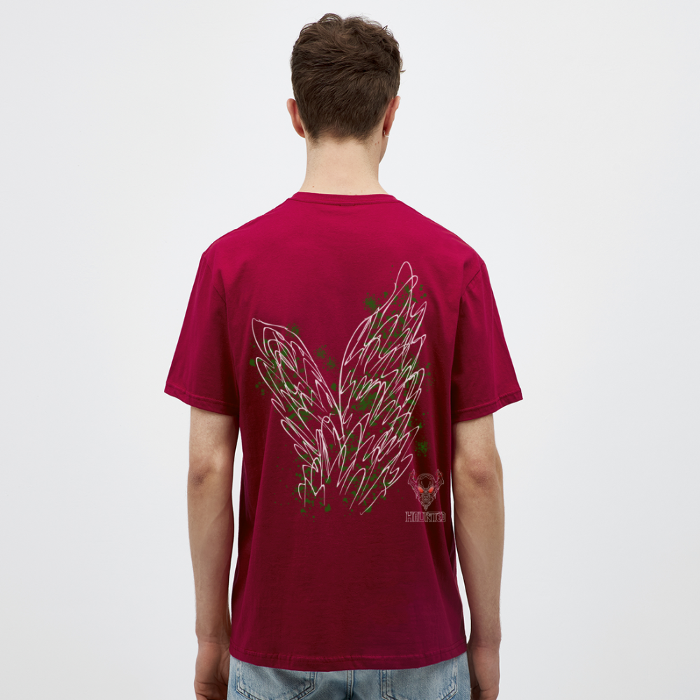 Men T-Shirt Dark Green Wings - Ziegelrot