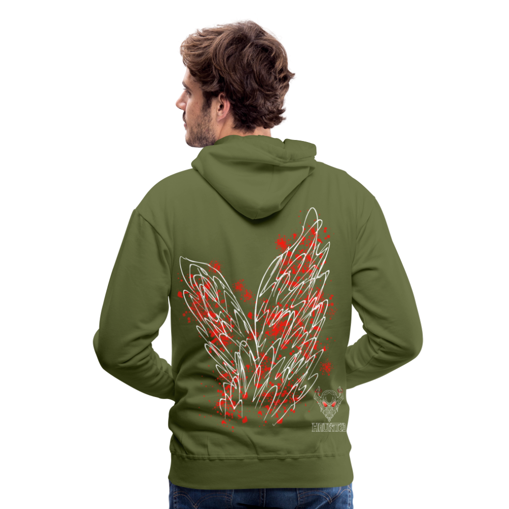 Men Hoodie Red Wings - Olivgrün