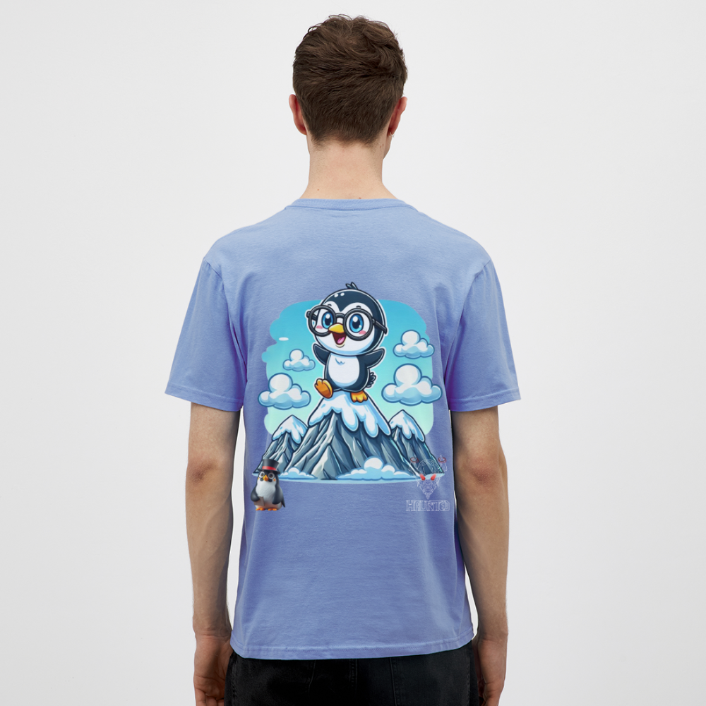 Men T-Shirt KasPenguin on Top - carolina blue