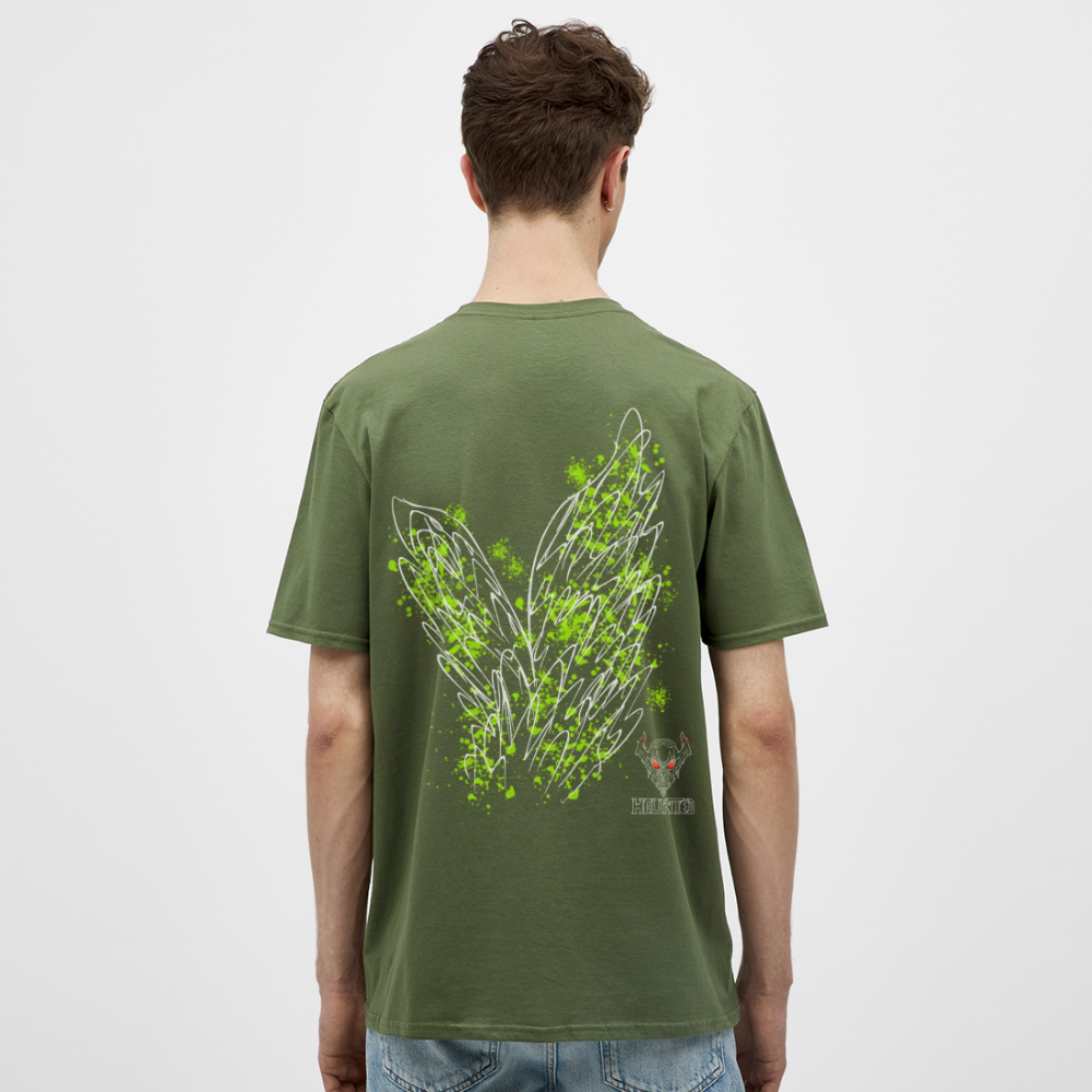 Men T-Shirt Poison Green Wings - Militärgrün