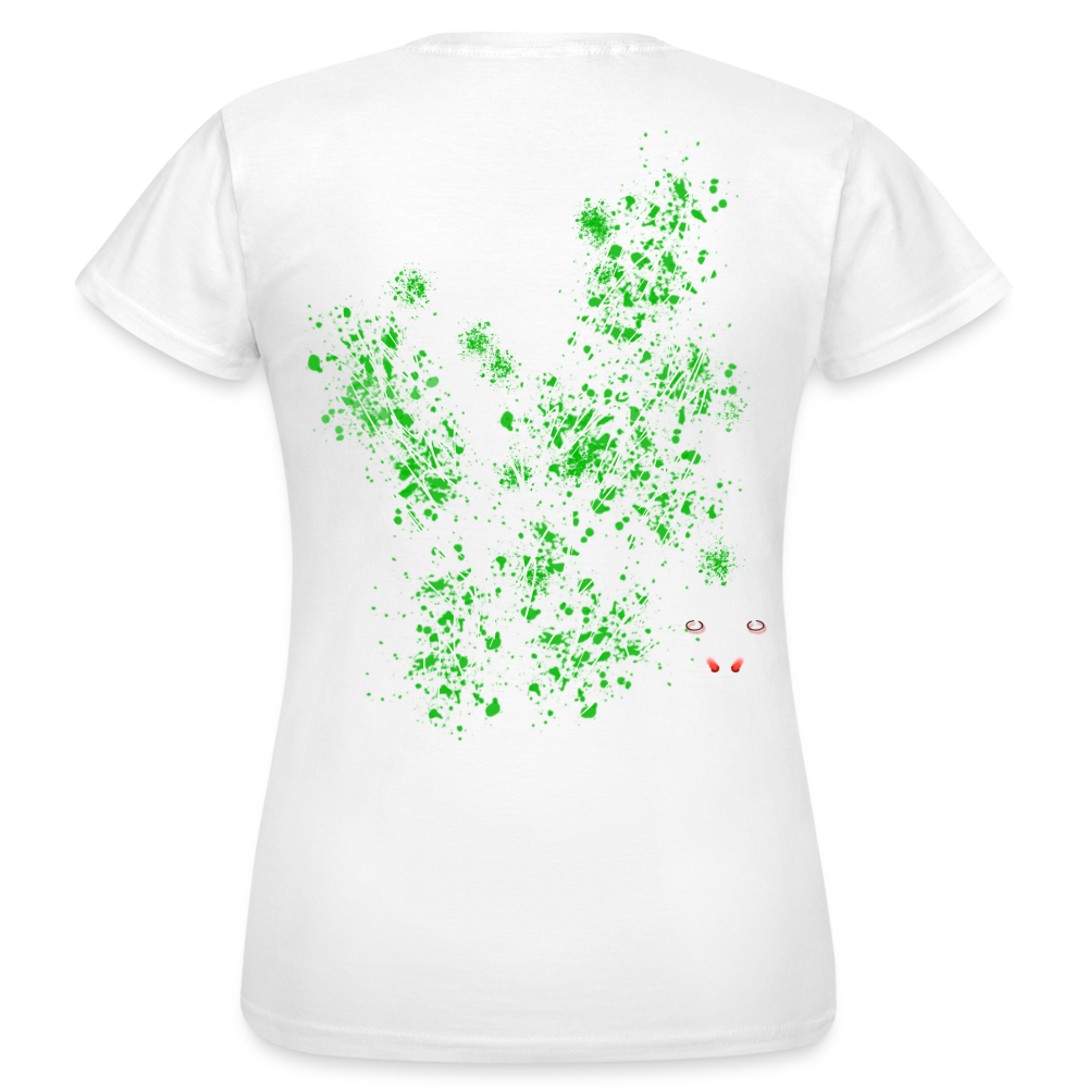 Women T-Shirt Green Wings - Weiß