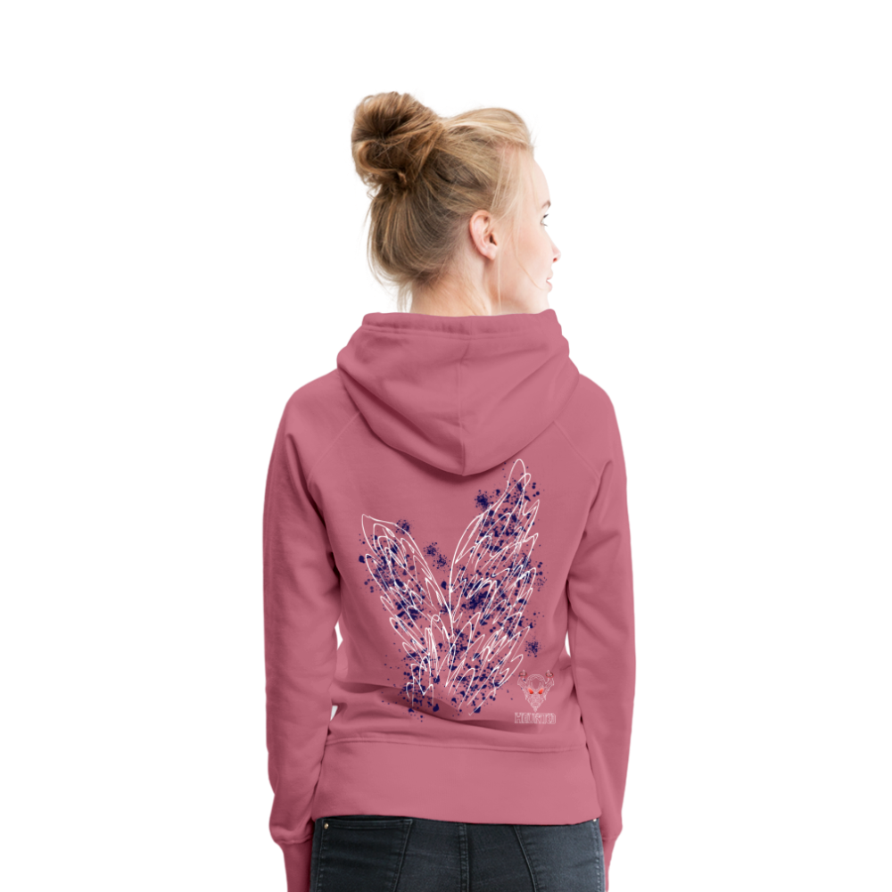 Women Hoodie Dark Blue Wings - Malve