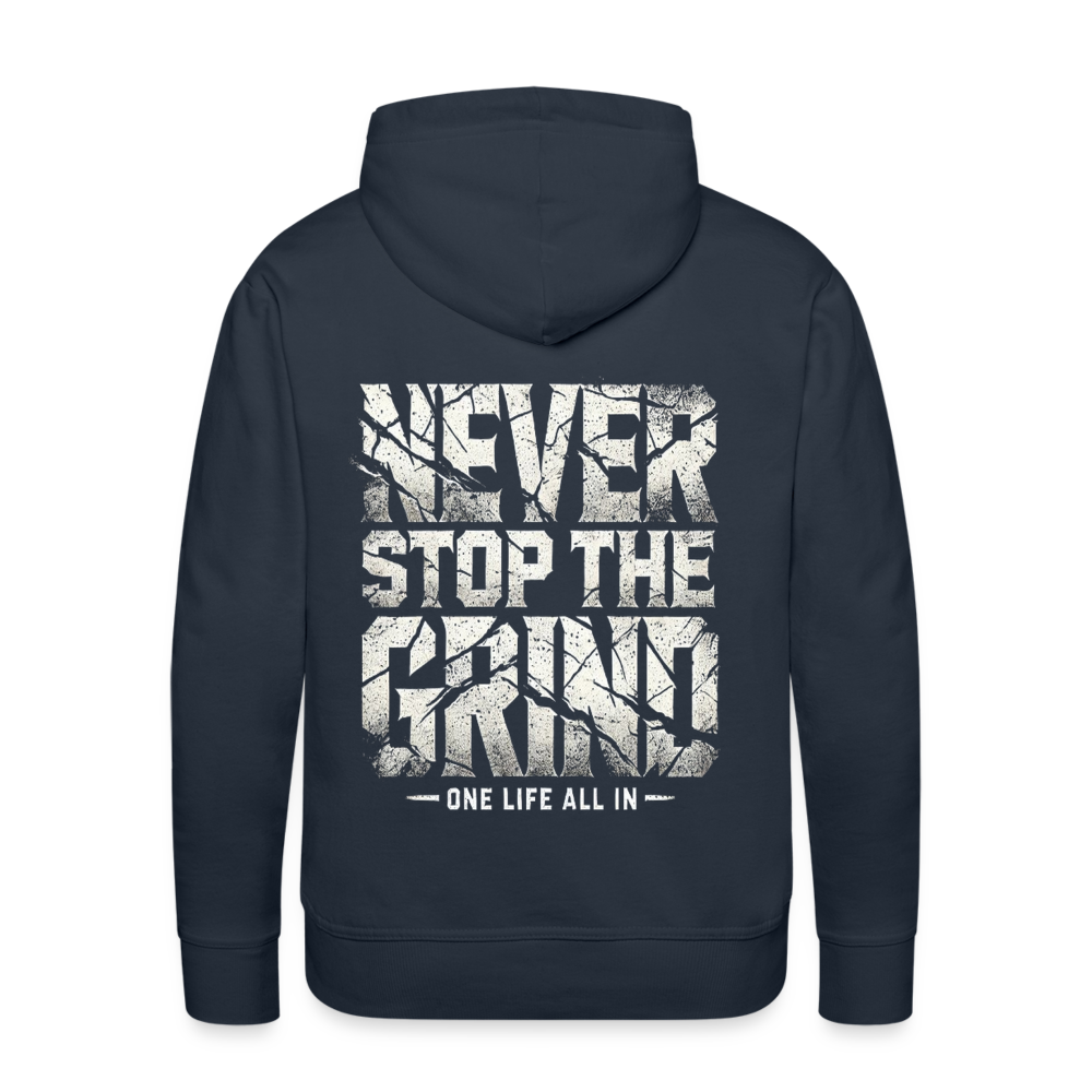 Men Hoodie Never Stop The Grind - Navy