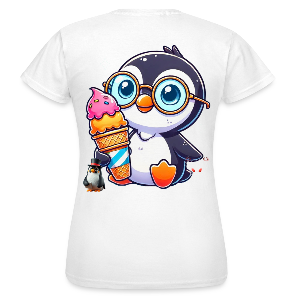 Women T-Shirt KasPenguin with Ice - Weiß
