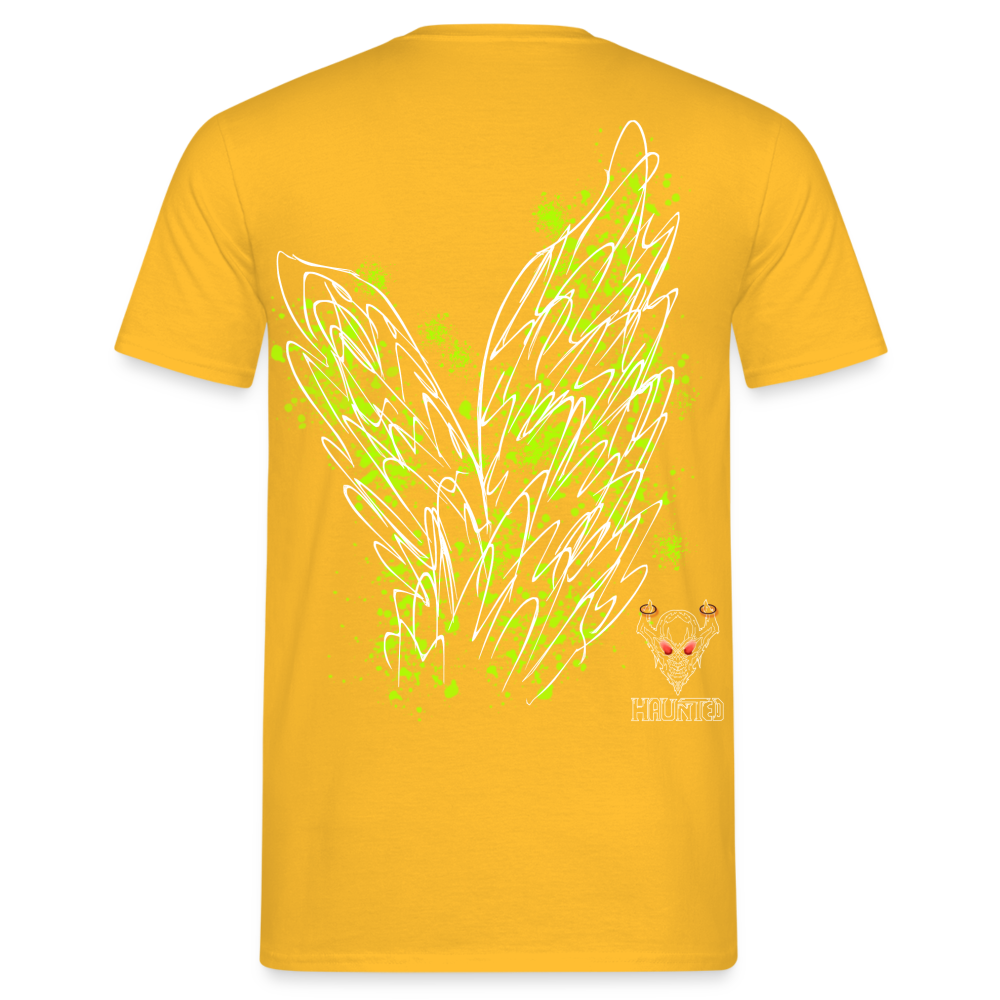 Men T-Shirt Poison Green Wings - Gelb