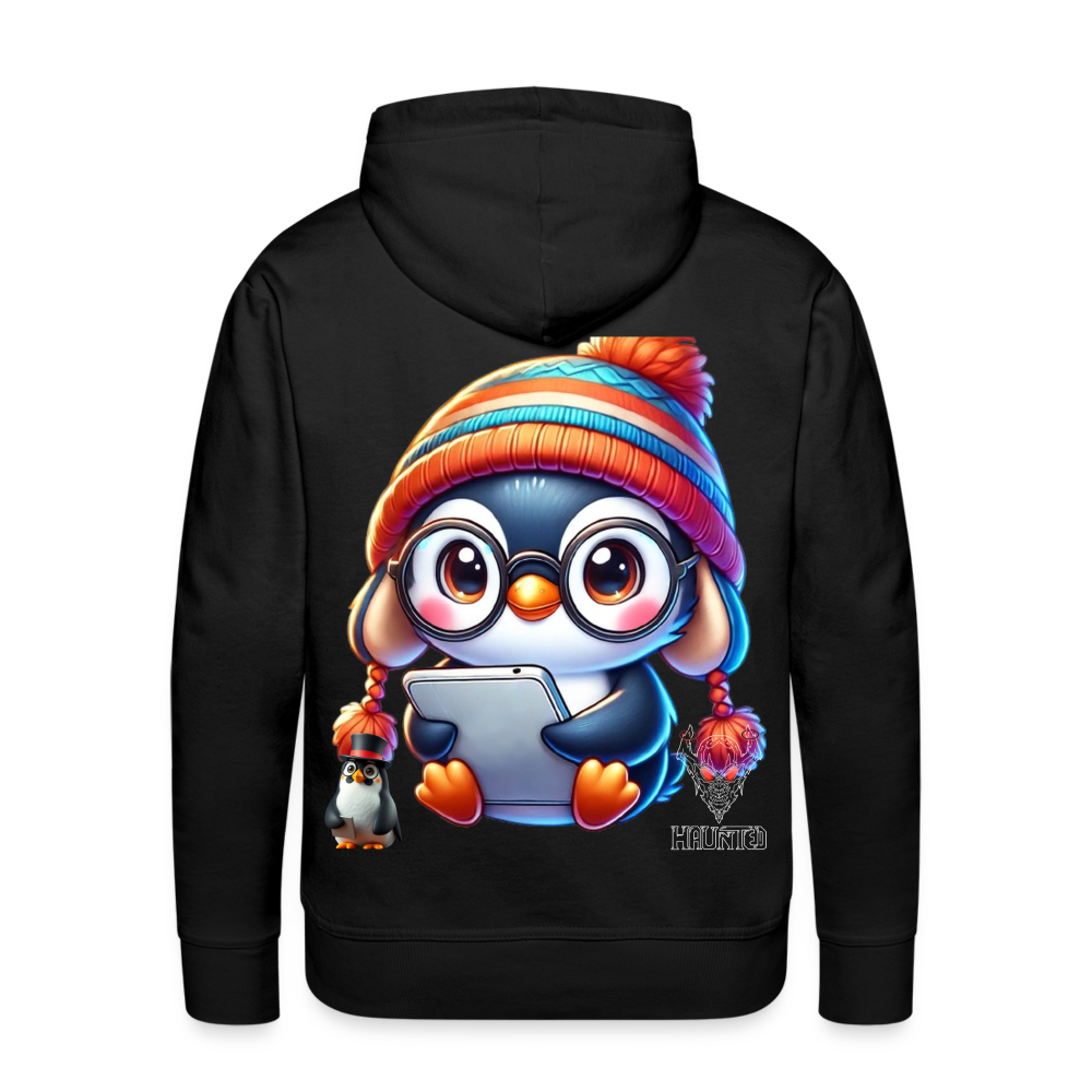 Men Hoodie KasPenguin with Pad - Schwarz