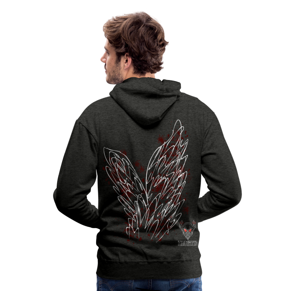 Men Hoodie Dark Red Wings - Anthrazit