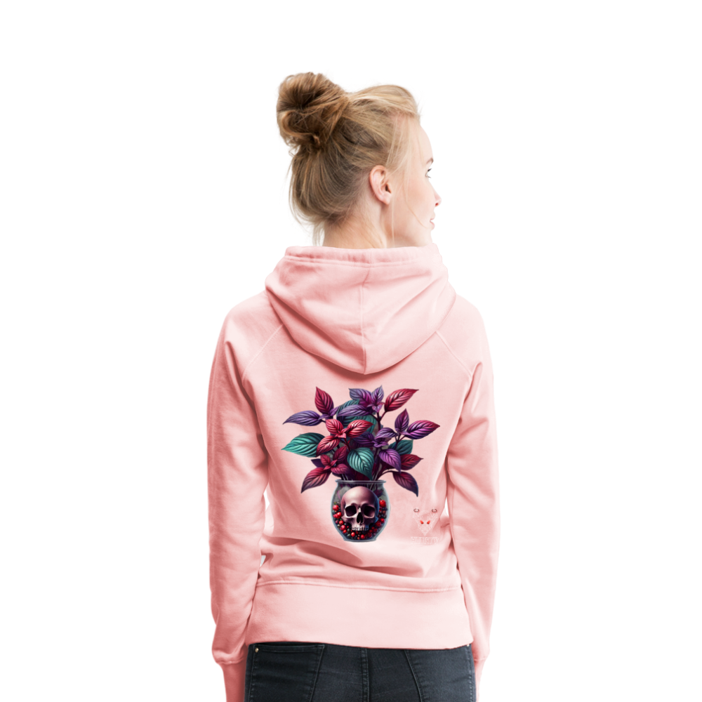 Woman Hoodie Skull Bloom Vase - Kristallrosa