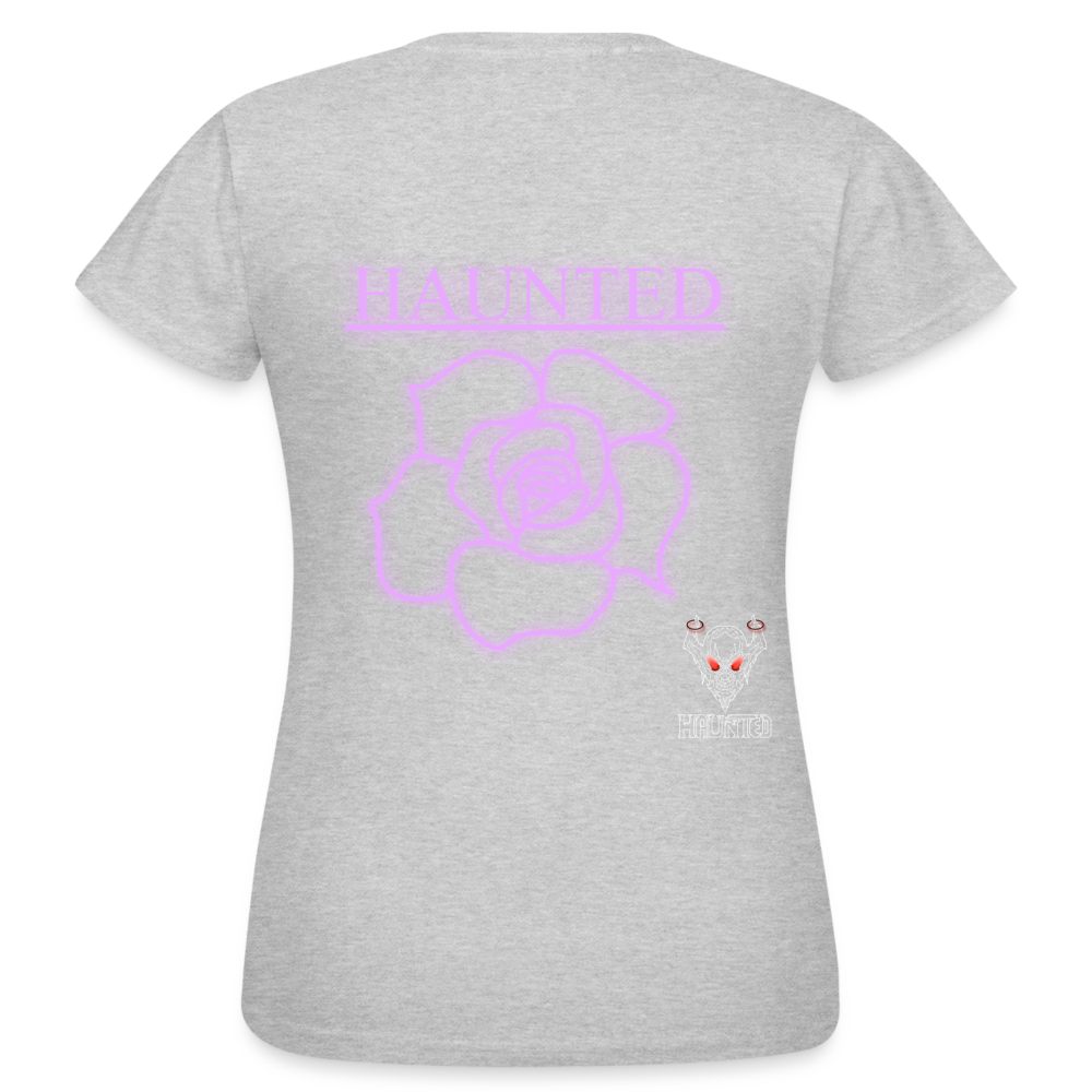 Women T-Shirt Light Pink Neon Rose - Grau meliert
