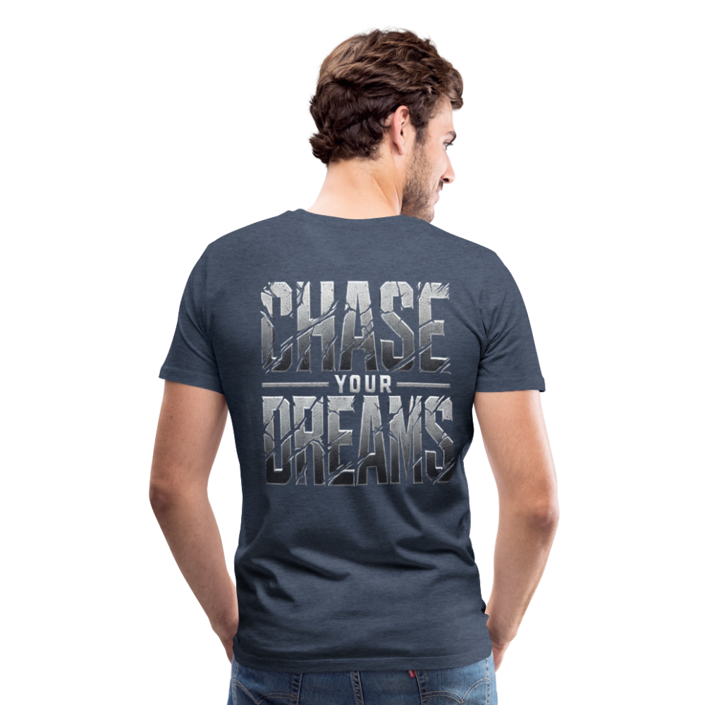 Men T-Shirt Chase Your Dreams - Blau meliert