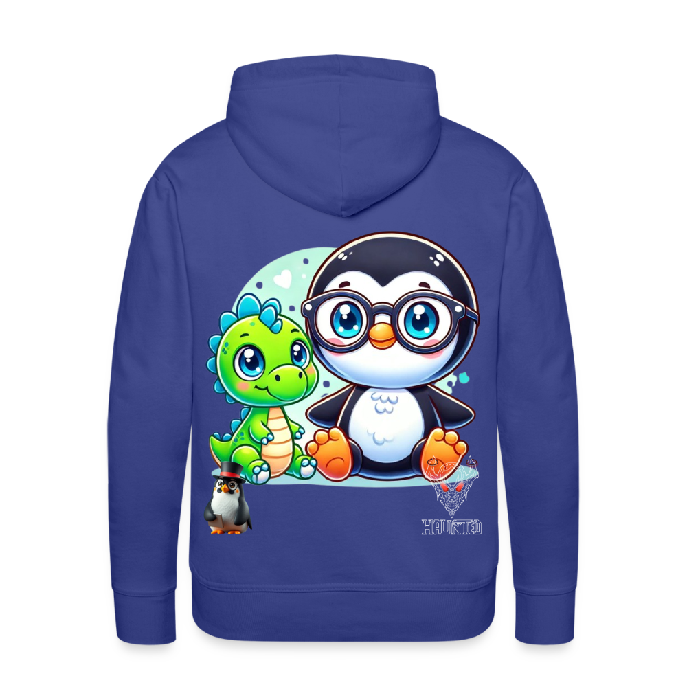 Men Hoodie KasPenguin with Dinosaur - Königsblau