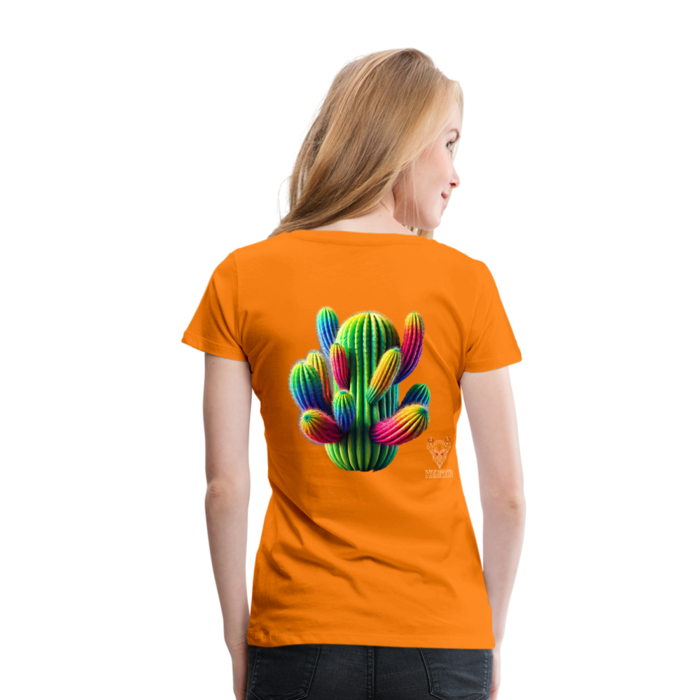 Woman T-Shirt Prismatic Cactus Bloom - Orange