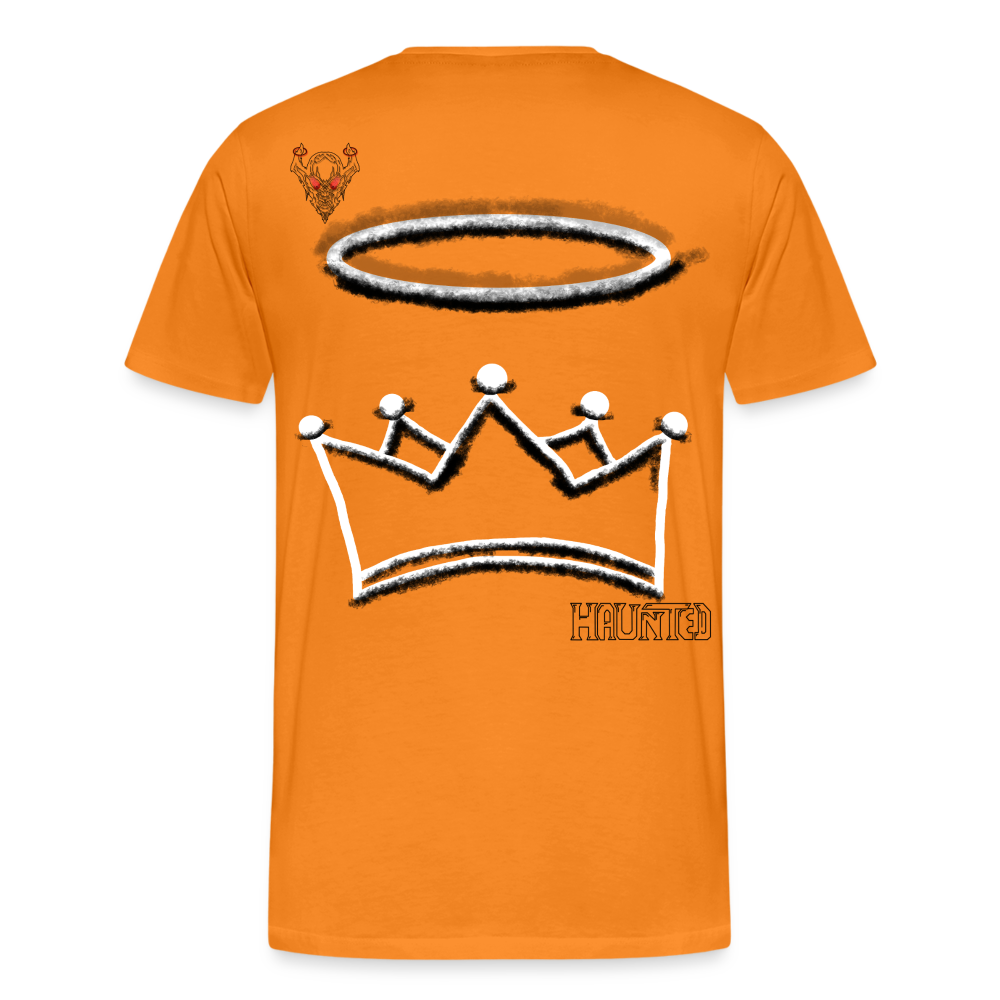 Man T-Shirt Crown and Ring Dark - Orange