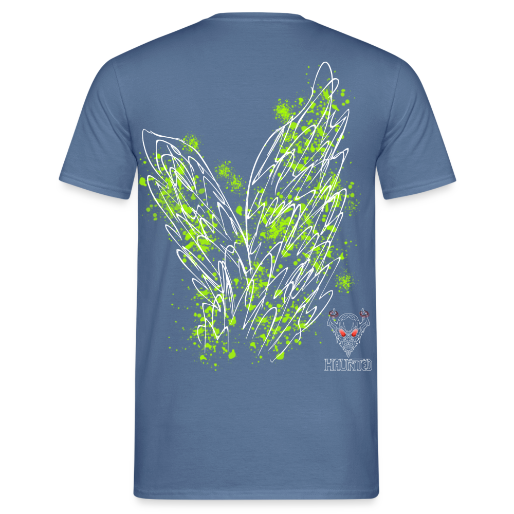 Men T-Shirt Poison Green Wings - Taubenblau