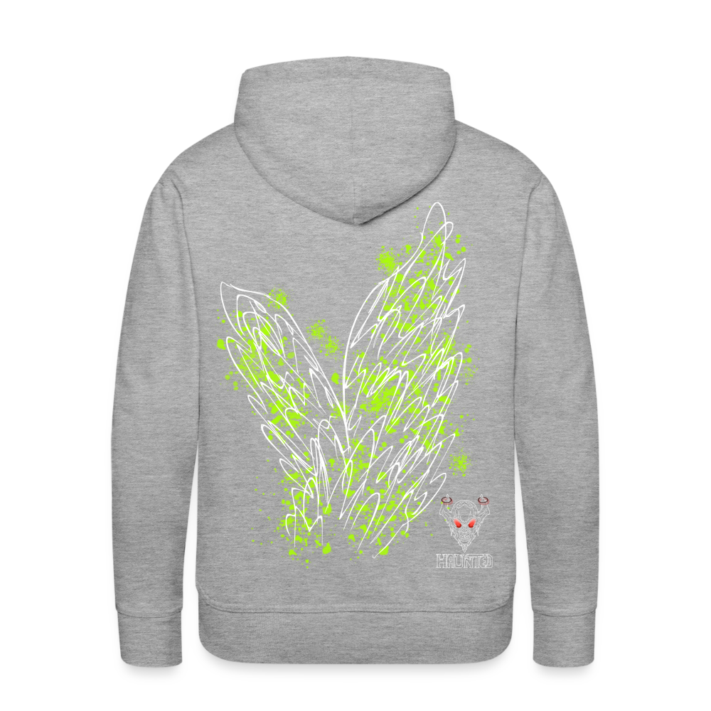 Men Hoodie Poison Green Wings - Grau meliert
