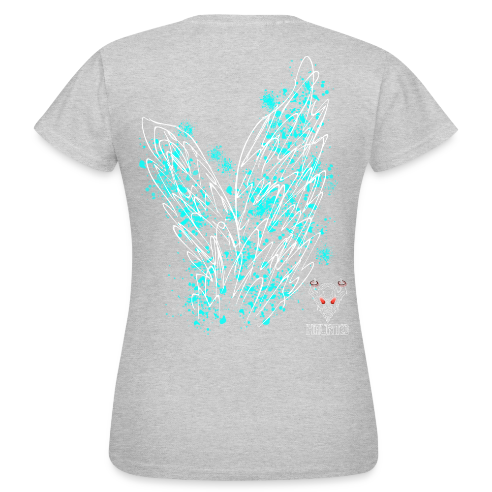 Women T-Shirt Aqua Wings - Grau meliert