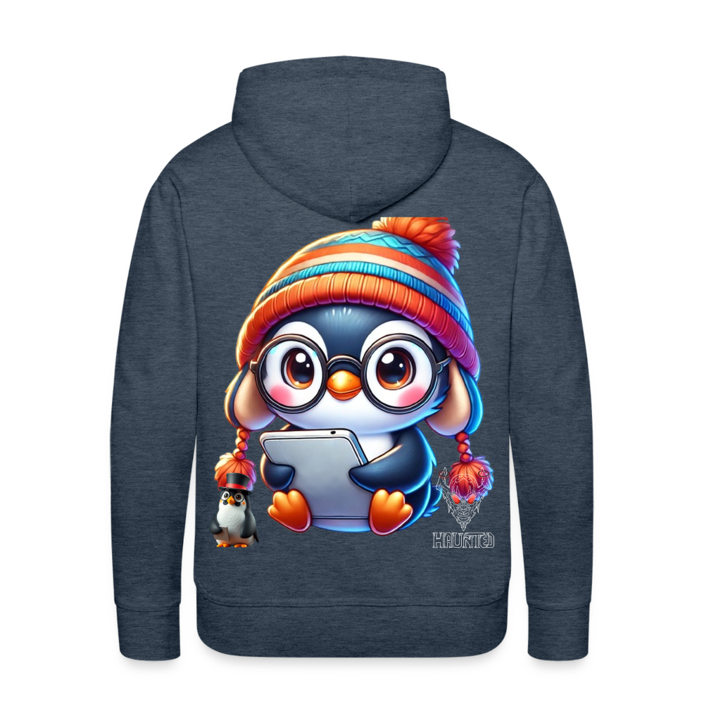 Men Hoodie KasPenguin with Pad - Jeansblau