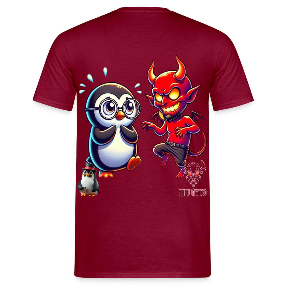 Men T-Shirt Dancing with Devil - Ziegelrot