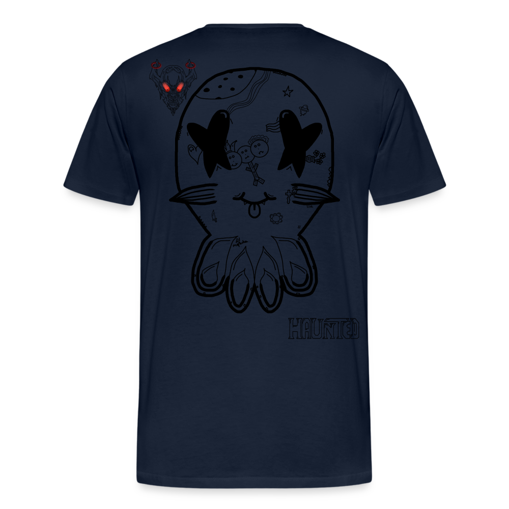 Man T-Shirt Ghost Doodle Dark - Navy