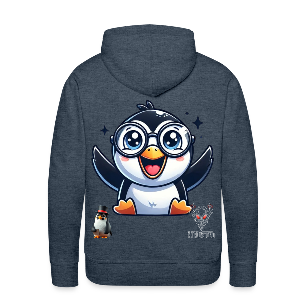 Men Hoodie KasPenguin Happy - Jeansblau