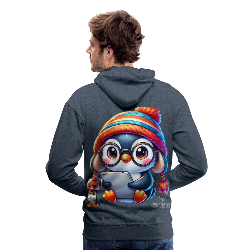 Men Hoodie KasPenguin with Pad - Jeansblau