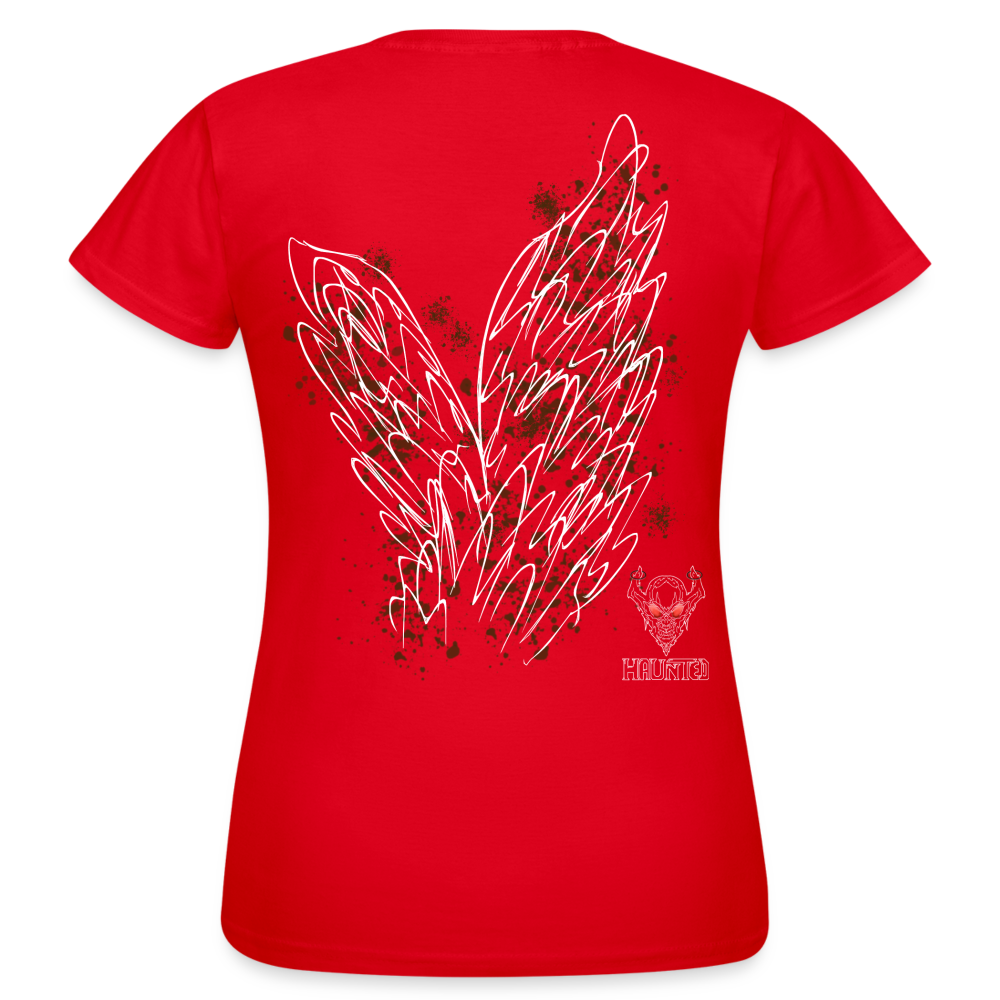 Women T-Shirt Brown Wings - Rot