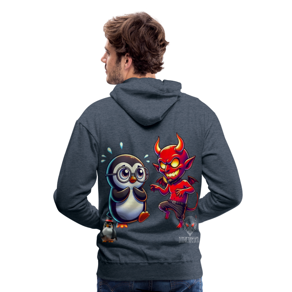 Men Hoodie Dancing with Devil - Jeansblau