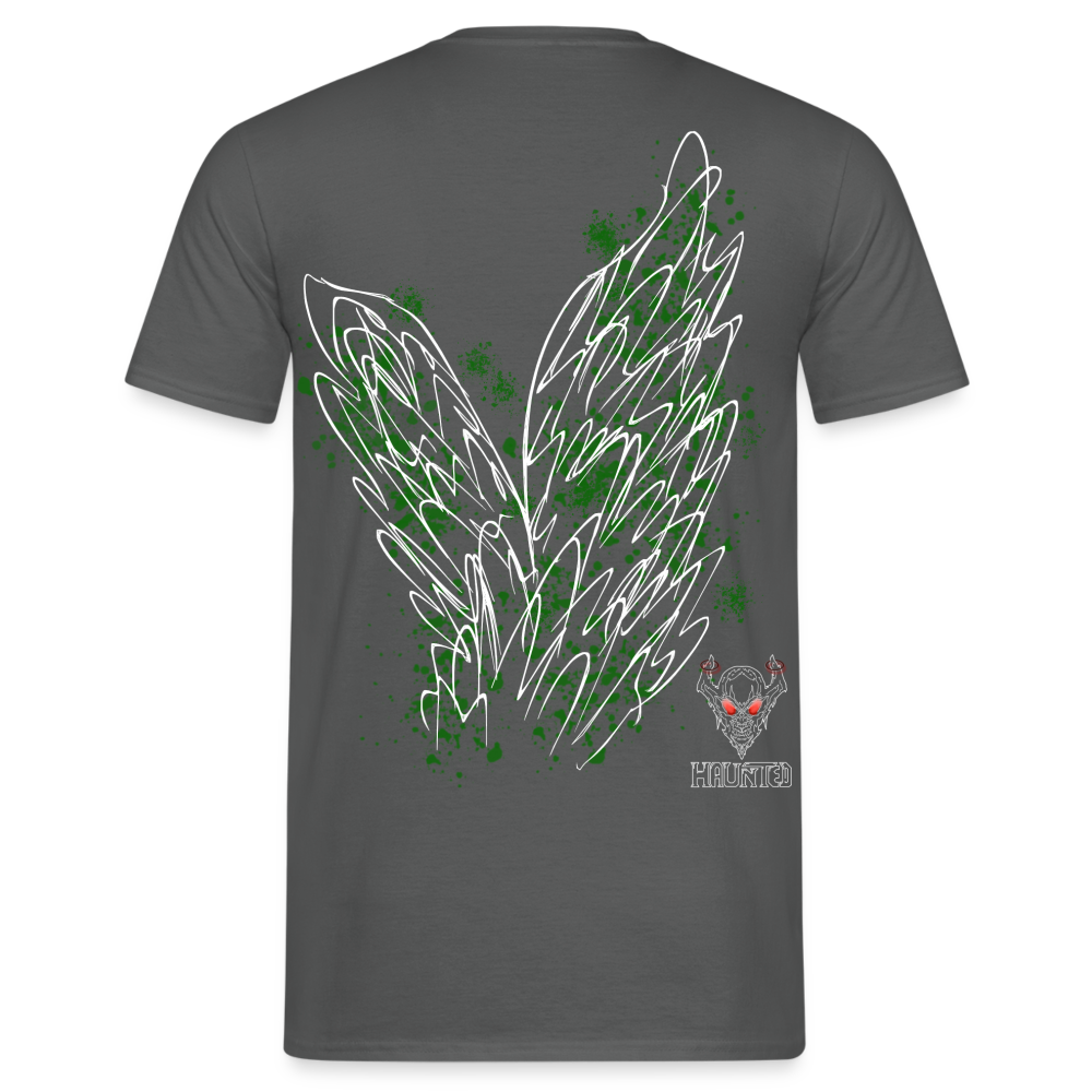 Men T-Shirt Dark Green Wings - Anthrazit