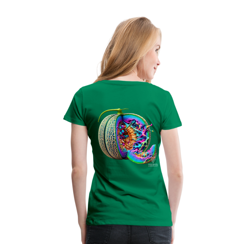 Woman T-Shirt Neon Melon Art - Kelly Green