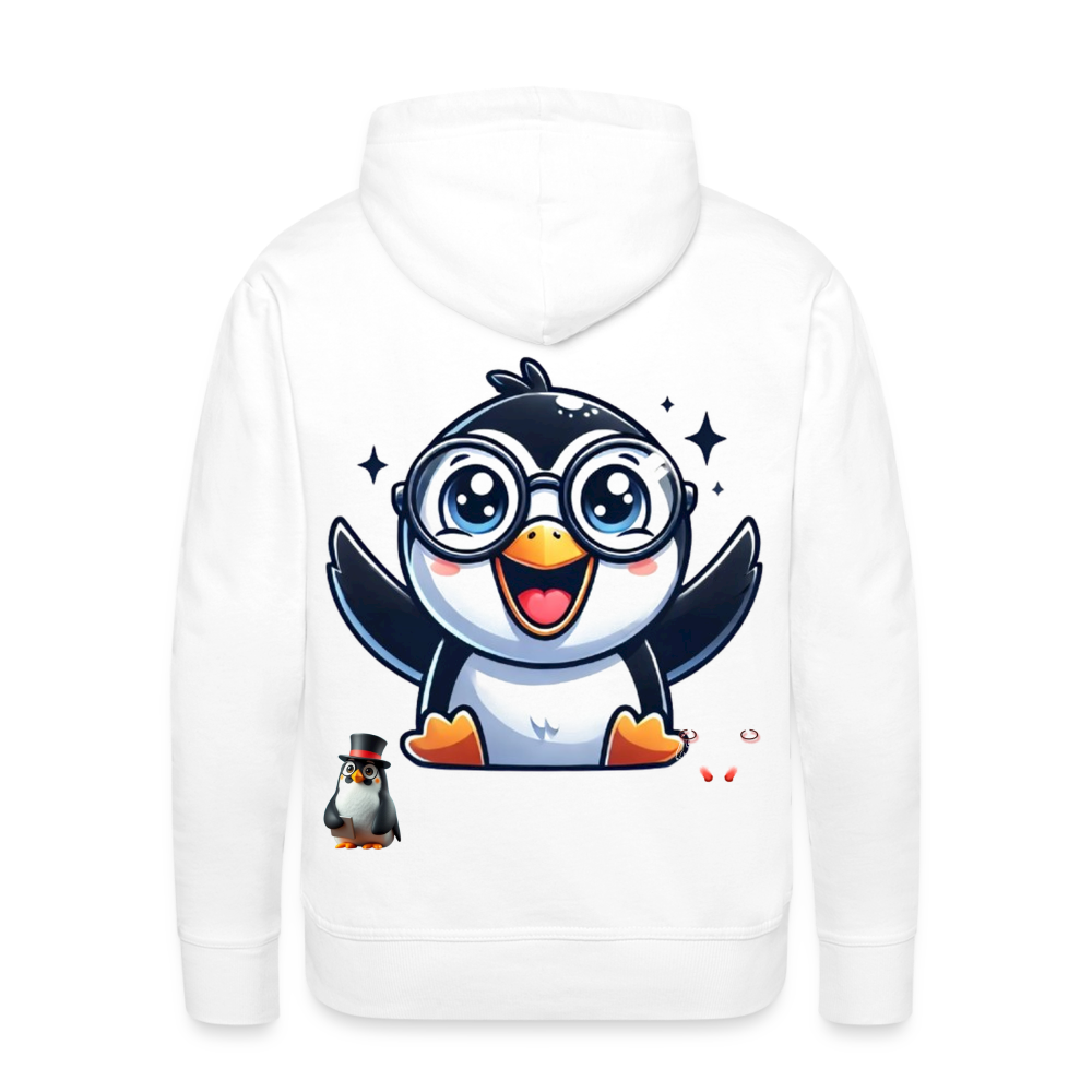 Men Hoodie KasPenguin Happy - Weiß