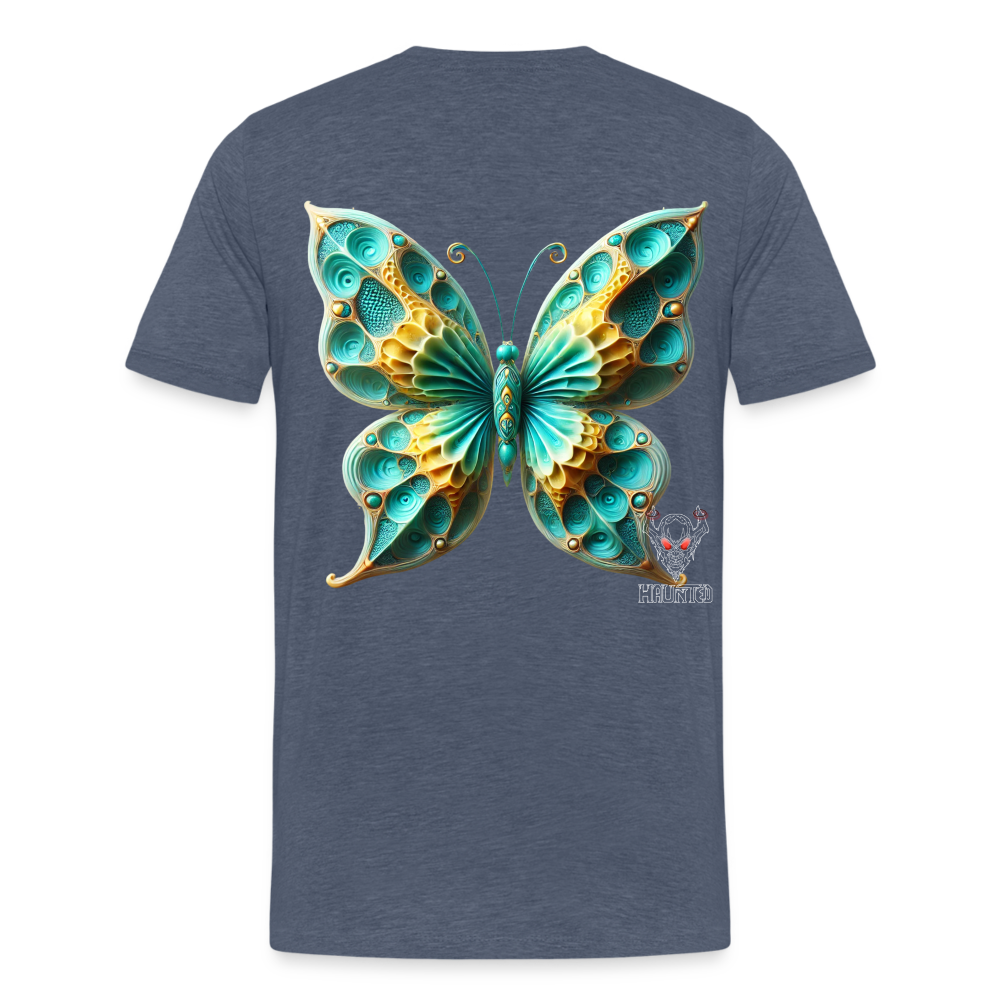 Men T-Shirt Aqua Wing Symphony - Blau meliert