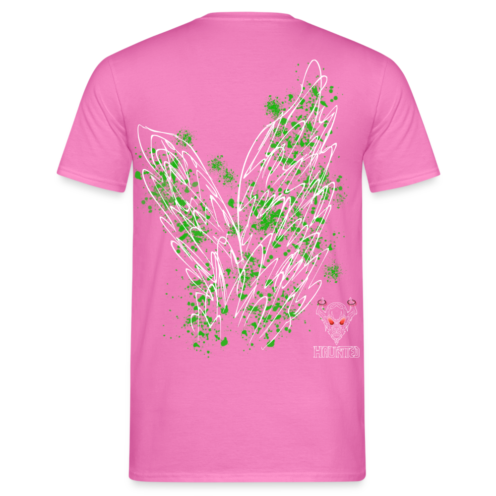 Men T-Shirt Green Wings - Pink