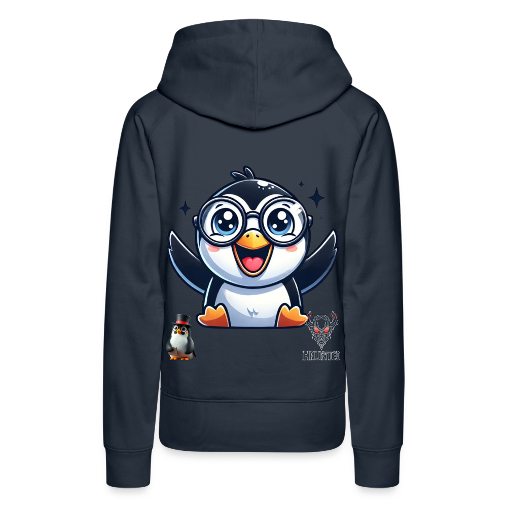 Women Hoodie KasPenguin Happy - Navy