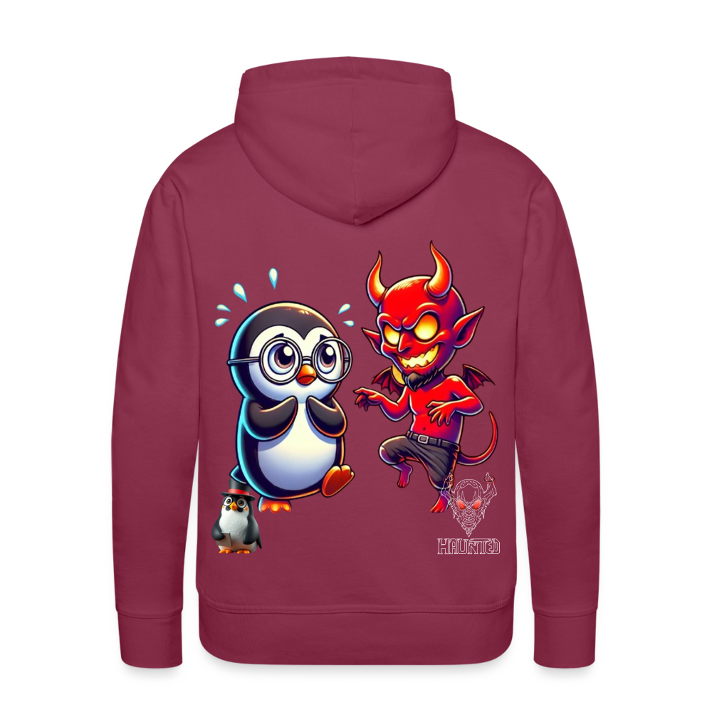 Men Hoodie Dancing with Devil - Bordeaux