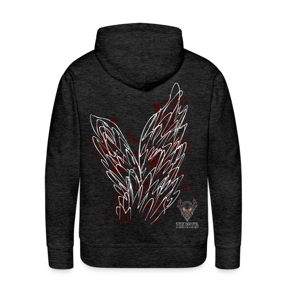 Men Hoodie Dark Red Wings - Anthrazit