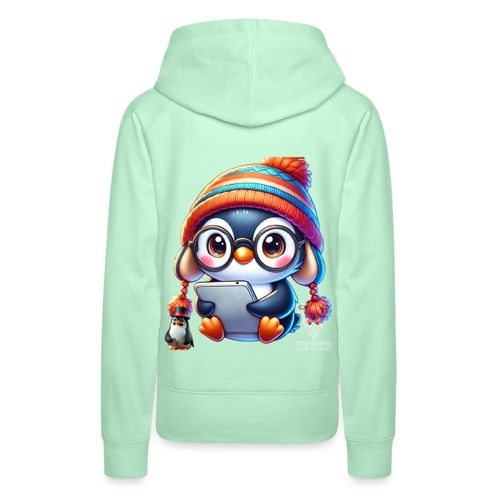 Women Hoodie KasPenguin with Pad - helles Mintgrün