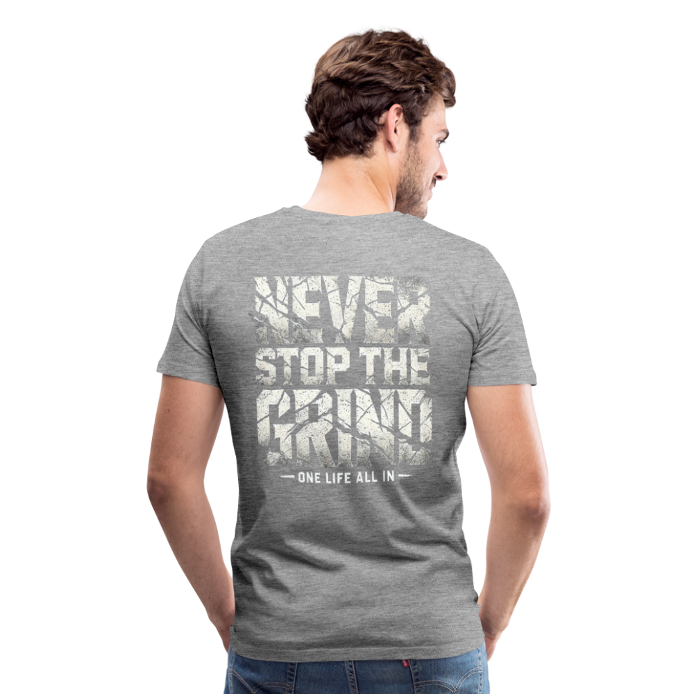 Men T-Shirt Never Stop The Grind - Grau meliert