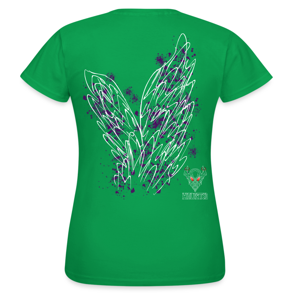 Women T-Shirt Purple Wings - Kelly Green