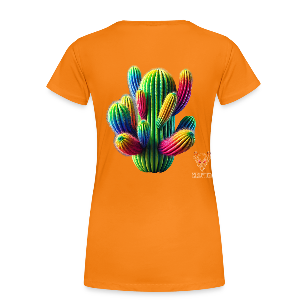 Woman T-Shirt Prismatic Cactus Bloom - Orange