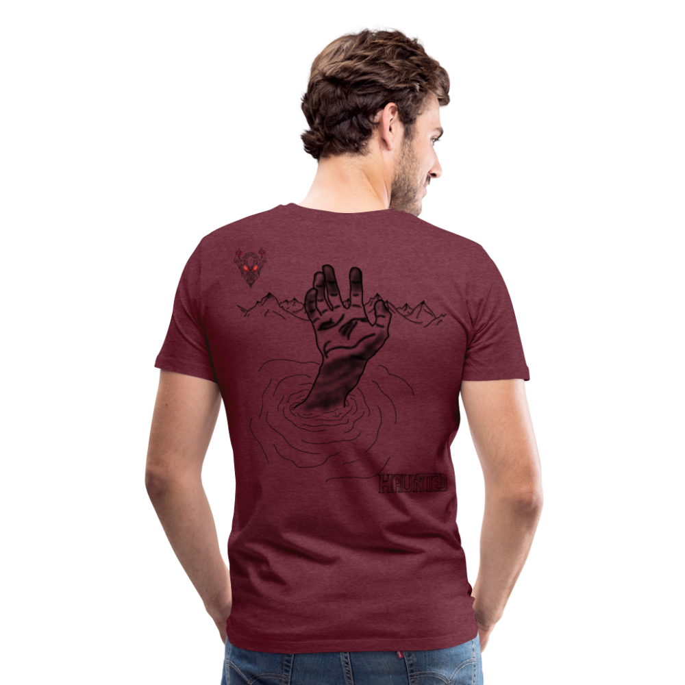 Man T-Shirt Drowning - Bordeauxrot meliert