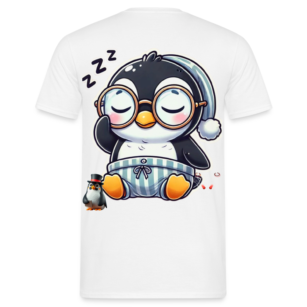 Men T-Shirt Sleepy KasPenguin - Weiß