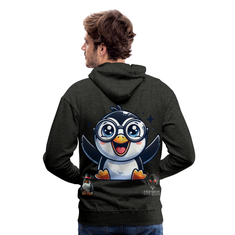 Men Hoodie KasPenguin Happy - Anthrazit