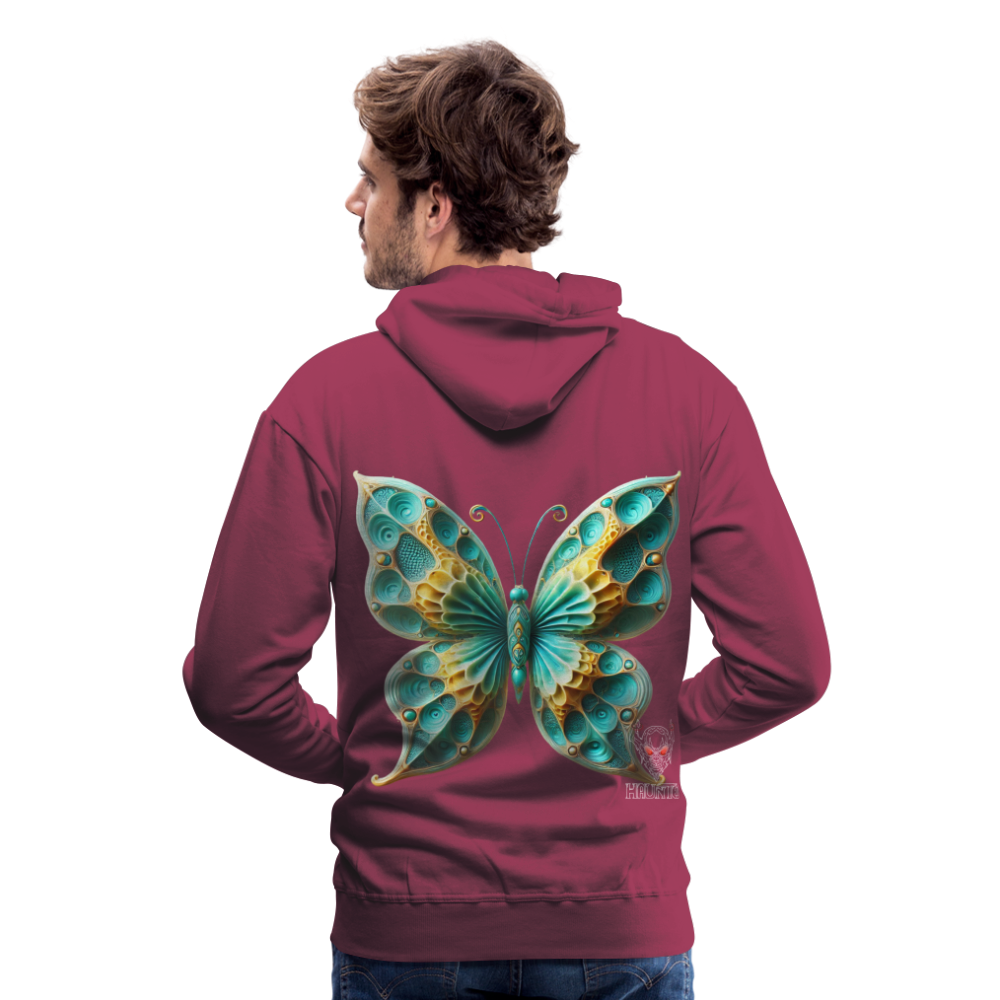 Men Hoodie Aqua Wing Symphony - Bordeaux