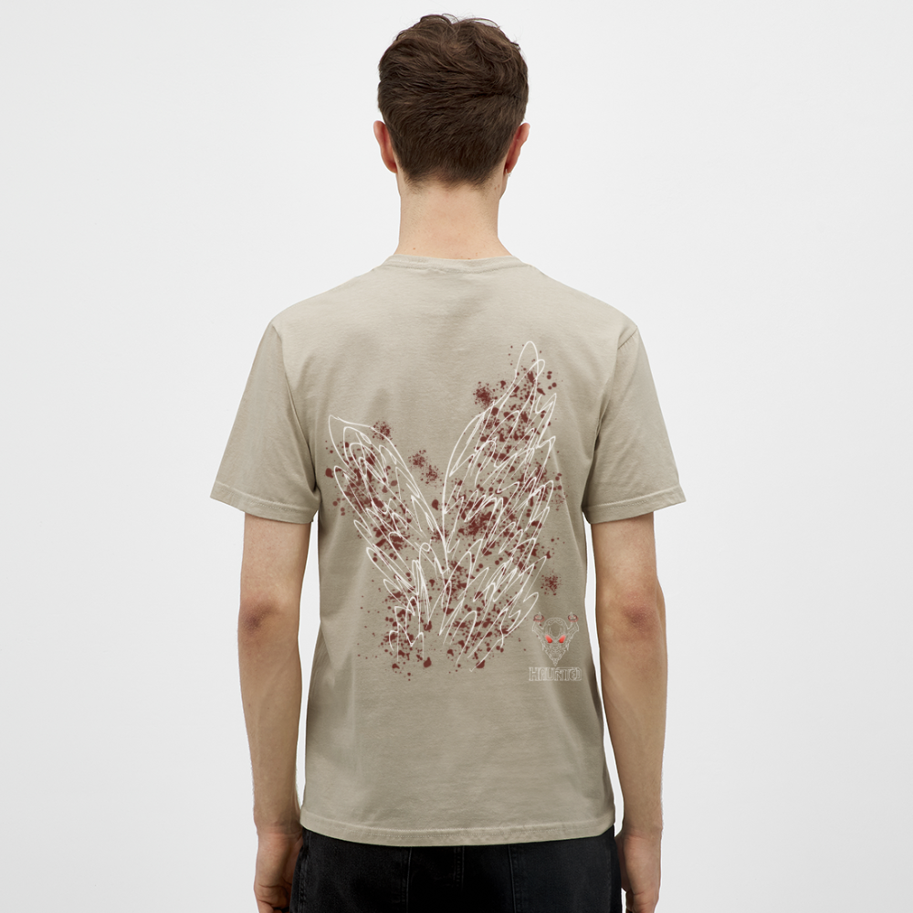Men T-Shirt Dark Red Wings - Sandbeige